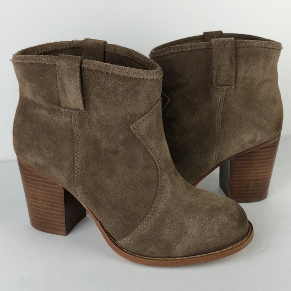 Splendid Lakota Brown Suede Heeled Ankle Boots 6.5 - Picture 1 of 8